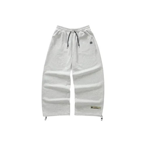 Skechers X ROMANTIC CROWN Co Бренд Серия Вязаные Тренировочные Штаны Унисекс Серый Бежевый