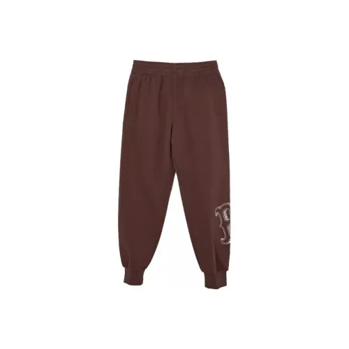 MLB Темно-кофейные унисекс вязаные тренировочные брюки