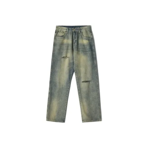 EVBD Винтажные синие унисекс джинсы