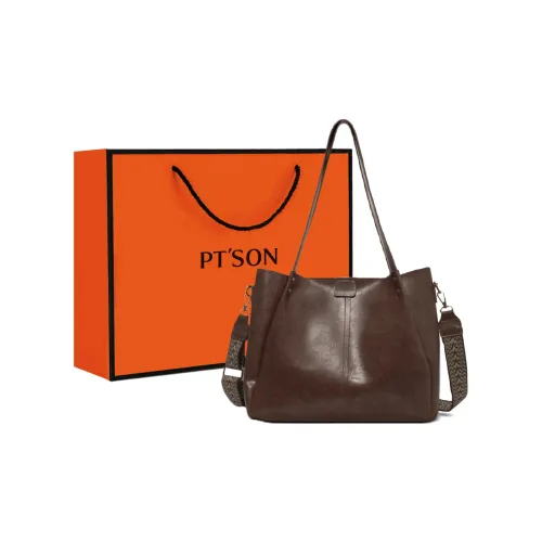 PT'SON Сумка Tote из синтетической кожи сумка для покупок сумка через плечо большая женская сумка кофе