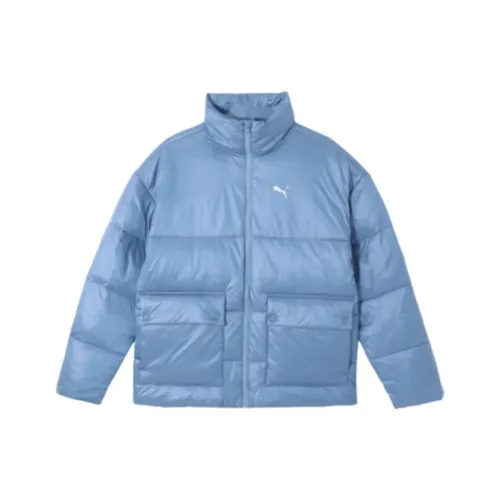 PUMA Основной Хлопковый пуховик Пуховая куртка Мужской Светло-синий
