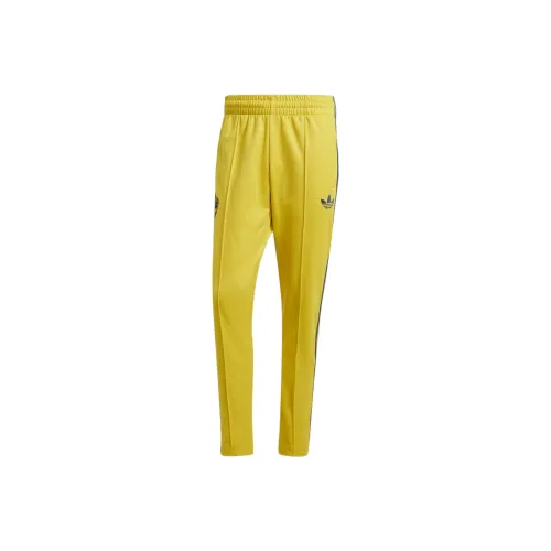 Adidas Originals SWEDEN BECKENBAUER Tracksuit Bottoms Вязаные Тренировочные Штаны Мужские Желтые
