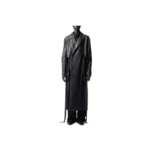 Ann Demeulemeester Черный Мужской Тренч