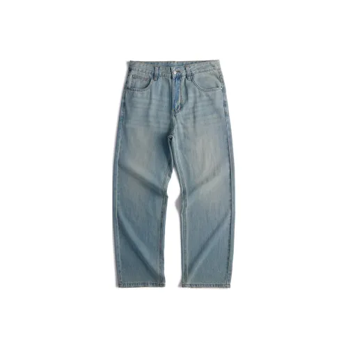SANSHILIUJIE Джинсы Мужские Светло-Синий