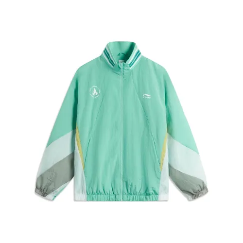 LINING Sports Life Collection Тренчкот Унисекс Селадон Бирюзовый Стандартный Белый