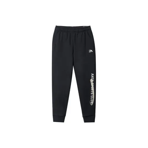 ANTA Life Collection Вязаные тренировочные брюки Мужские Основной черный