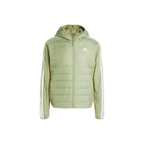 Adidas Essentials 3 Stripes Insulated С капюшоном Hybrid Куртка Куртки Пальто Мужской TENT Зеленый