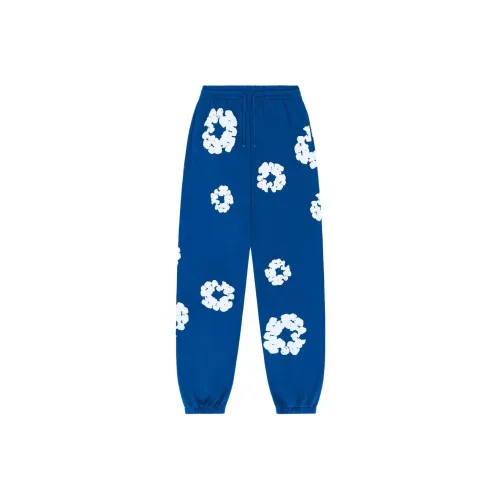 Denim Tears Co-brand Вязаные Тренировочные Штаны Унисекс Blue