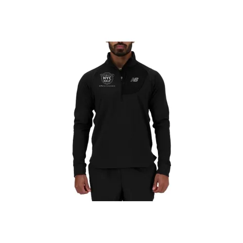 New Balance United Airlines NYC Half NB Heat Grid Полузастежка Куртки Пальто Мужской Черный