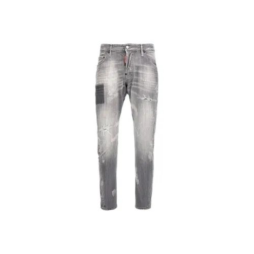 DSQUARED 2 Light Gray Men's Jeans DSQUARED 2 Светло-серые Мужские Джинсы