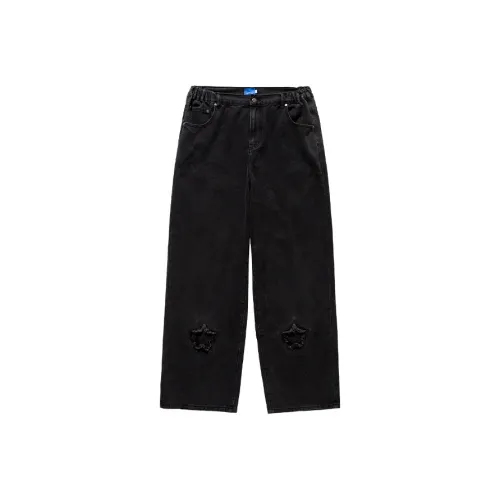 LOOKUN Черные Унисекс Джинсы