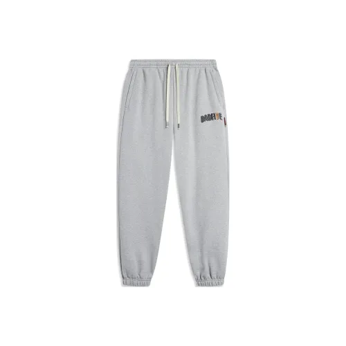 LINING Badfive Вязаные Тренировочные Штаны Мужские Фотиния Серый