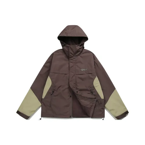 GUUKA TECH Куртки и пальто унисекс коричневый