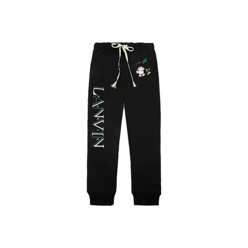 Lanvin Черные Мужские Вязаные Спортивные Штаны