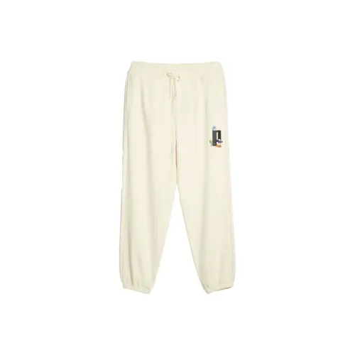 PUMA X The Smurfs Спортивные брюки TR Хлопок Лен Смесь В Натуральном цвете Мужские Вязаные Тренировочные штаны