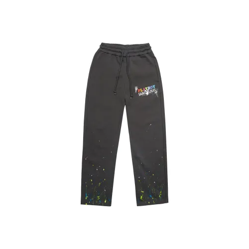 SSSAINT LOUIS SSSAINT LOUIS X Playboy Co Branded SERIES Черные Унисекс Вязаные Тренировочные брюки