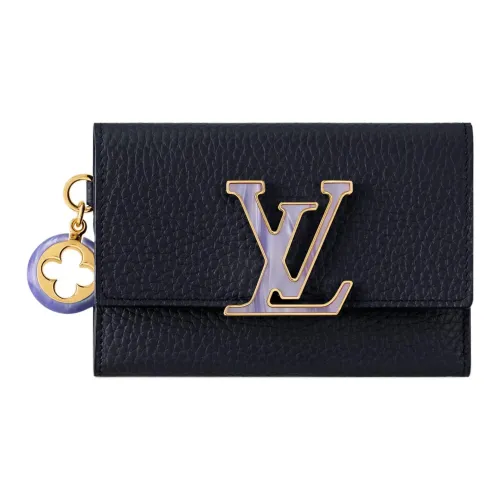 LOUIS VUITTON Capucines Кожа Кошелек Большой Унисекс Темно-синий