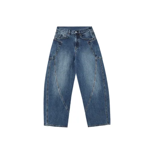 KORAKUBLUE Джинсы Унисекс Деним Синий