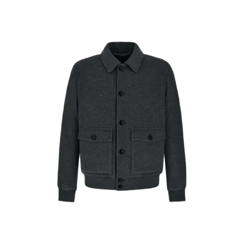 Canali Куртки и Пальто Мужской Серый