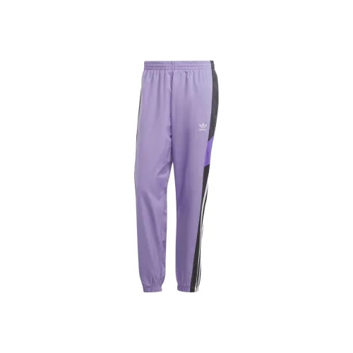 Adidas Originals Вязаные тренировочные брюки мужские сиреневого цвета