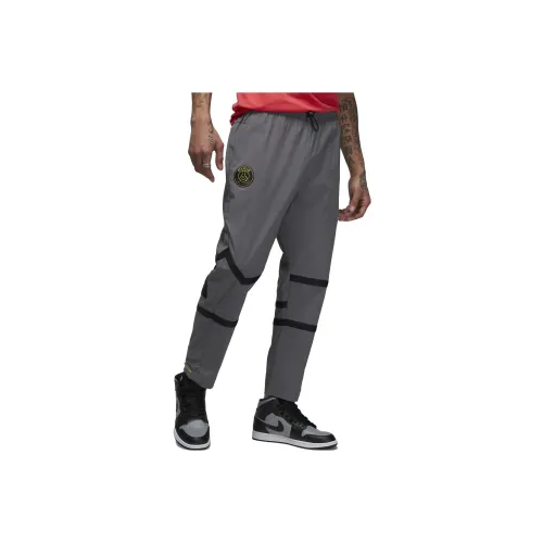 Jordan× PSG Paris Saint Germain Вязаные тренировочные брюки мужские серые