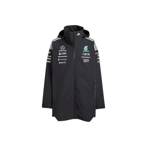 Adidas x Mercedes AMG Petronas F1 TEAMMYSHELTER SS25 Motorsport Куртка Мужская Черный Белый