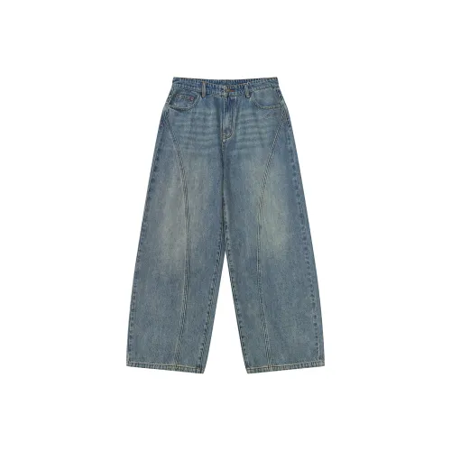 Heartboon Джинсы Унисекс Джинсовый Синий