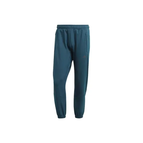 Adidas Дизайнерский для тренировок YOGA TRAINING 7 8 Брюки Вязаные Тренировочные Брюки Мужские Ночной Синий