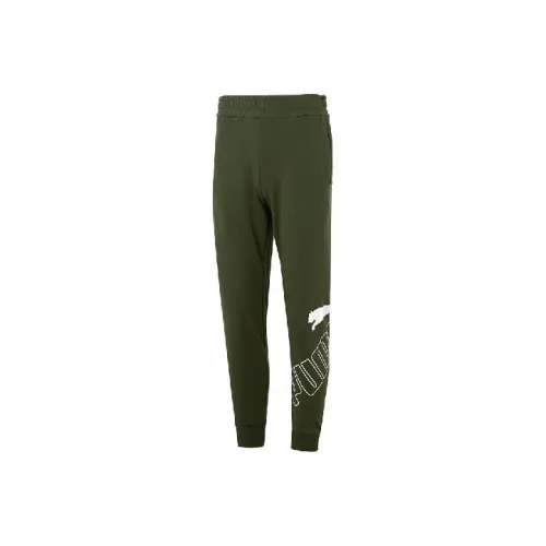 PUMA Зеленые Мужские Вязаные Тренировочные Штаны