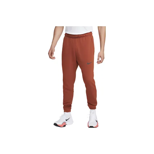 Найк Вязаные Тренировочные Штаны Мужские Оранжевые