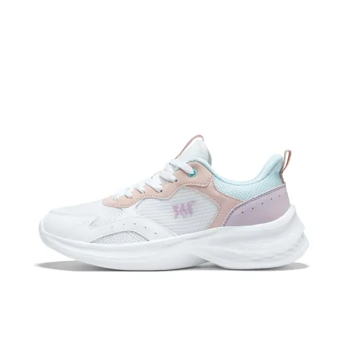 361° Амортизация Дышащий Поддерживающий Низкий Топ Повседневные Беговые кроссовки Женские Перо Белый Прозрачный Синий