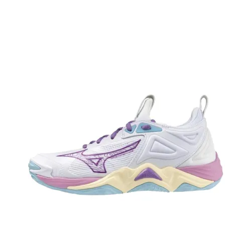 Кроссовки Mizuno Wave Momentum 3 для тренировок, низкий топ, белые, женские