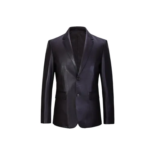 DIDIBOY FW24 Кожаная куртка мужская цвет красный кофейный