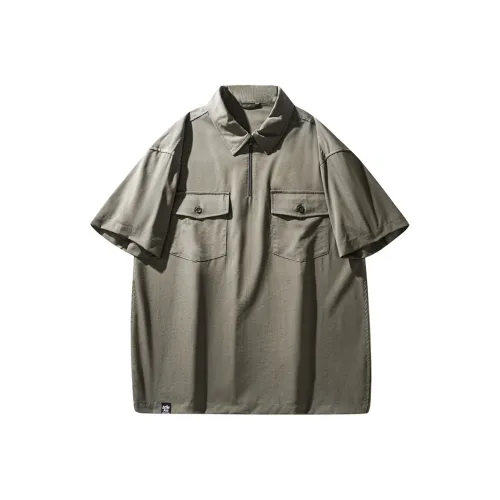 HZWH Зеленый Мужская Рубашка