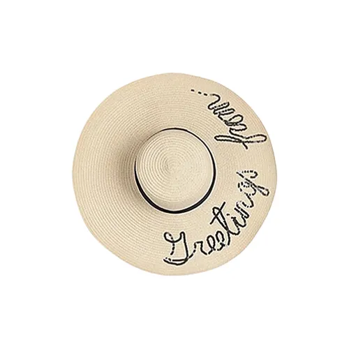 Youyoulan Соломенная плетеная шляпа с защитой от солнца женская