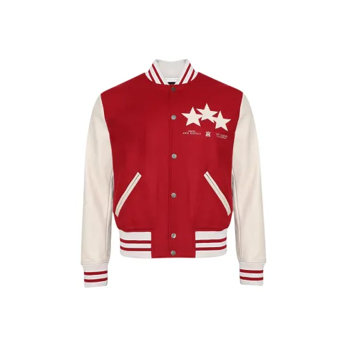 AMIRI FW24 Кожа Куртка Мужская Красная