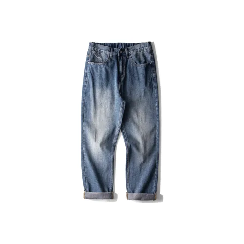 98SQUID Синие Унисекс Джинсы