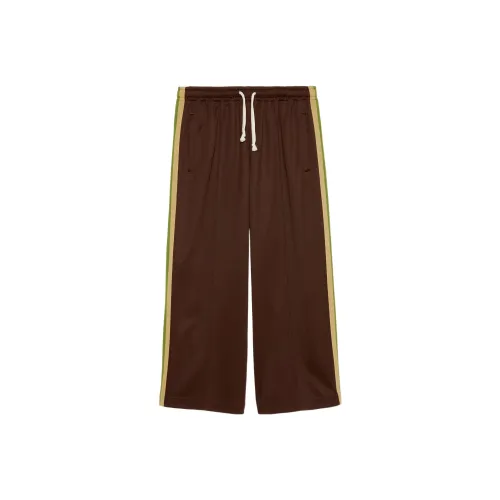 Gucci Red Brown Men's Knitted Training Pants Гуччи Красный Коричневый Мужские Вязаные Спортивные Штаны