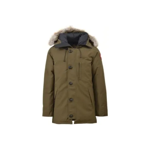 Canada Goose Пуховик Мужской Армейский Зеленый