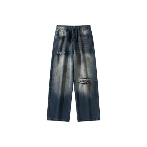 YINLEI Джинсы Мужские Бетон Серый