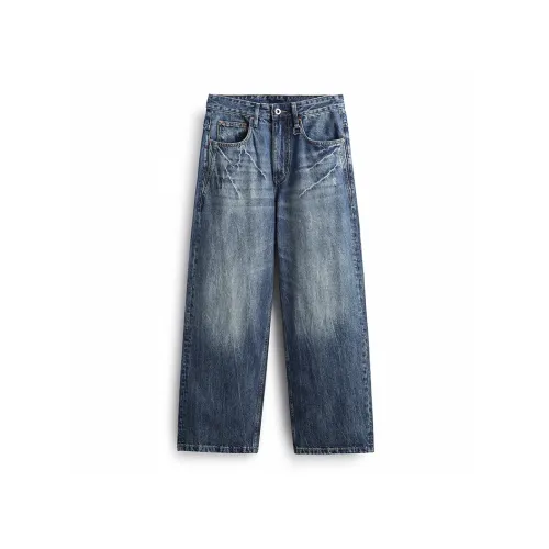 ZENGZHI Blue Unisex Jeans ZENGZHI Синий Унисекс Джинсы