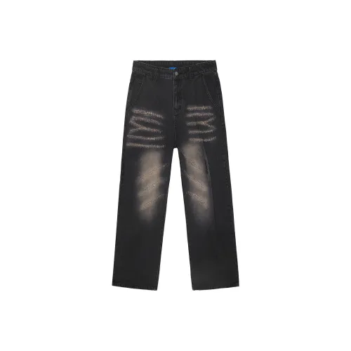 ICONS Lab Промытый черный Унисекс Джинсы