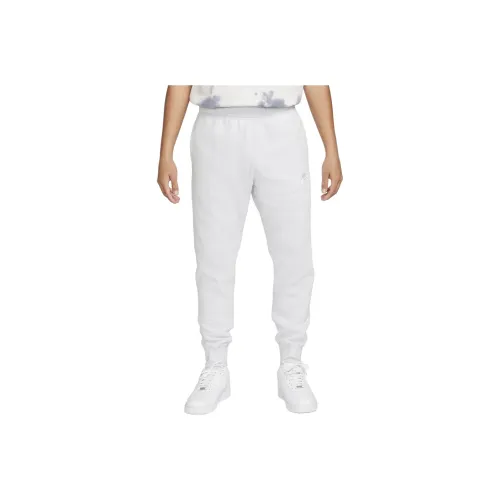 Nike Sportswear Club Флис Вязаные Тренировочные Штаны Мужские Чисто Белый Золото