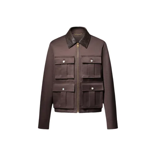 LOUIS VUITTON SS25 Мужская Весенняя Летняя Коллекция Куртки и Пальто Мужской Темно-Коричневый