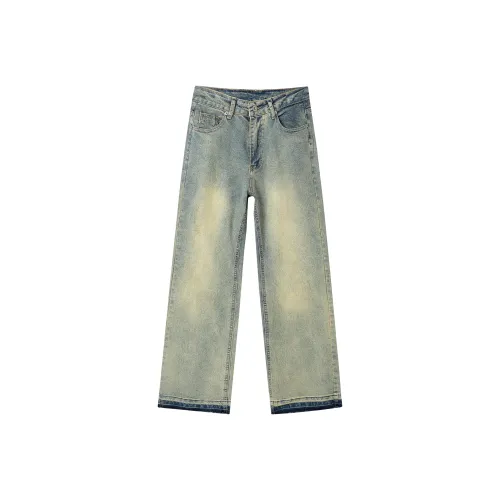 ASHER LEVINE Джинсы Унисекс Желтый Грязь