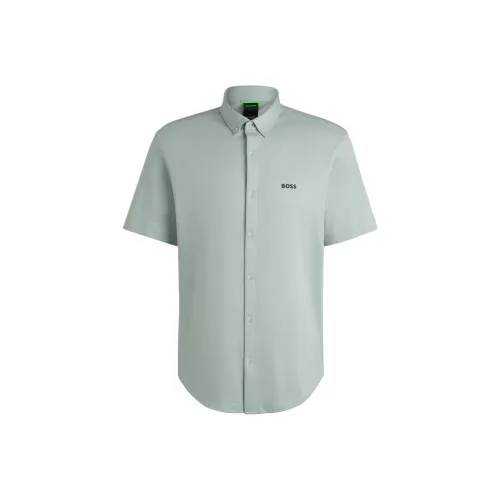 Hugo Boss Рубашка Мужская Светло-Зеленая