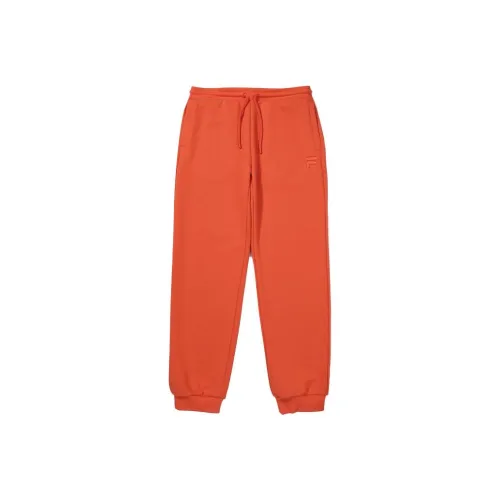 FILA Orange Men's Knitted Training Pants FILA Оранжевые Мужские Вязаные Тренировочные Штаны
