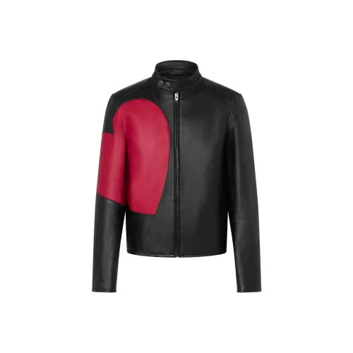 MOSCHINO Кожа Куртка Мужская Черная