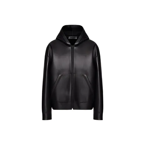 Valentino SS24 Кожаная куртка мужская черная