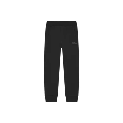 FILA Вязаные тренировочные брюки мужские глубокий черный